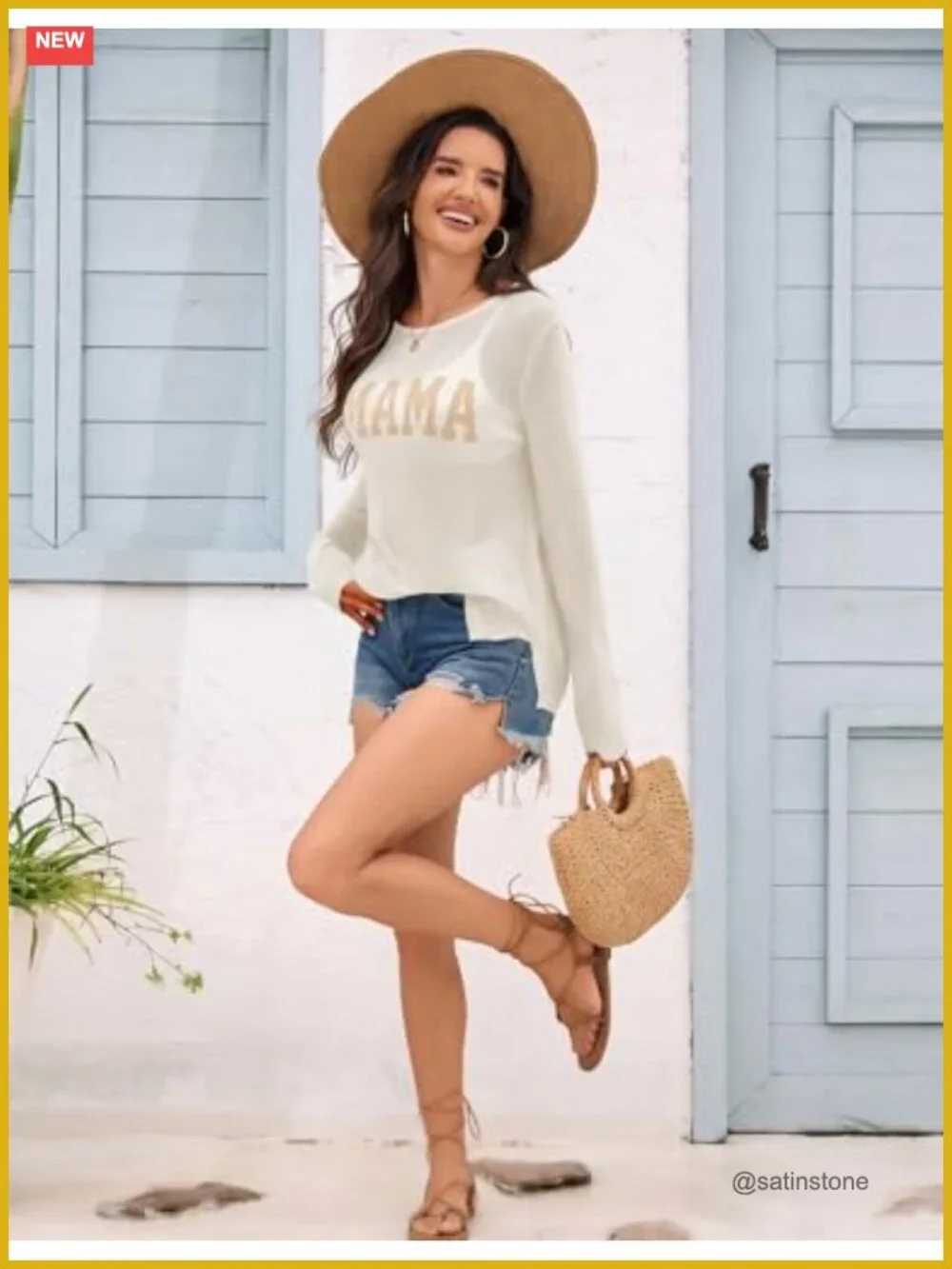 Letter Print Crochet Long Sleeve Swimsuit Cover Up Pullover